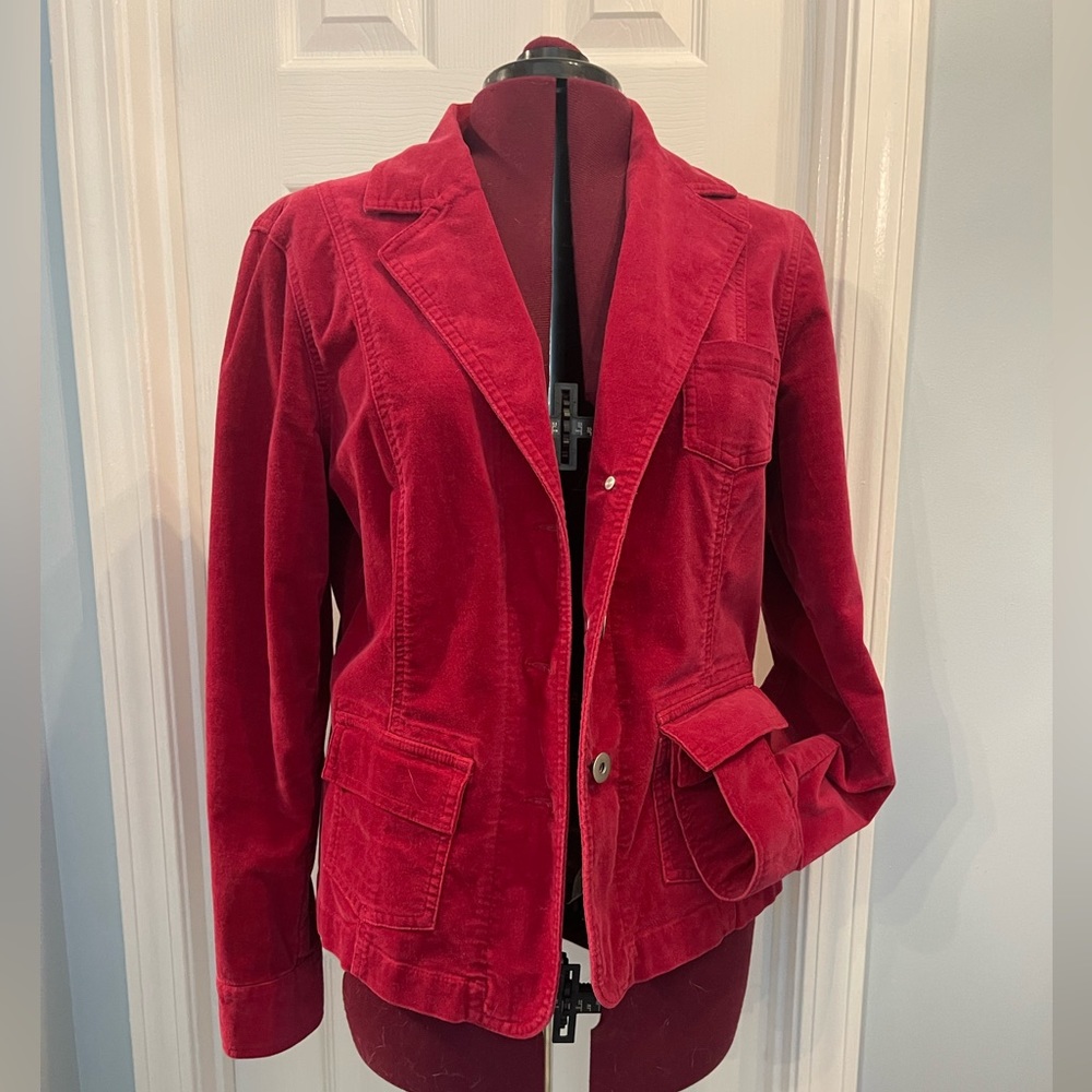 Velvety red jacket